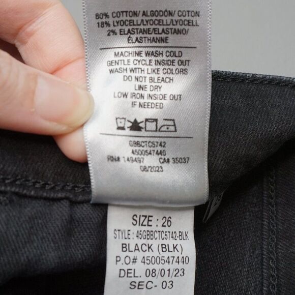 New Joe's Jeans High Rise Boot Cut Jeans in Black Coated size 26 - Picture 15 of 15